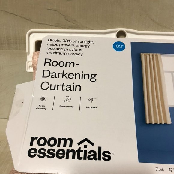 Heathered Thermal Room Darkening Curtain Panel - Room Essentials™ - Picture 2 of 4